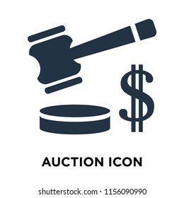 Auction icon vector isolated on white background, Auction transparent sign