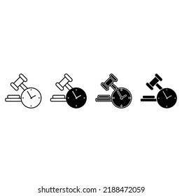 Auction icon vector set. bargaining illustration sign collection. sold symbol or logo.