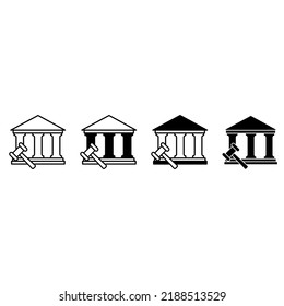 Auction icon vector set. bargaining illustration sign collection. sold symbol or logo.