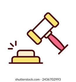 Auction icon vector, stock illustration