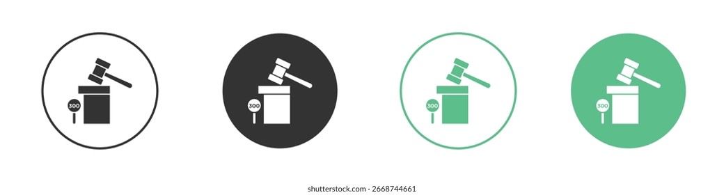 Auction icon for your website or app. eps10