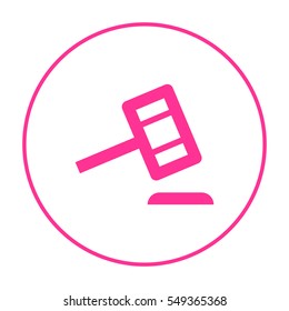 Auction isolated minimal single flat linear icon for application and info-graphic. Law line vector icon for websites and mobile minimalistic flat design.