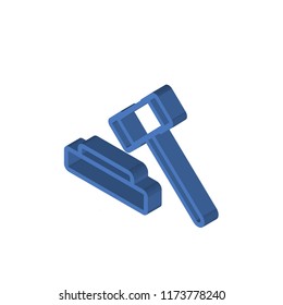 Auction isometric left top view 3D icon