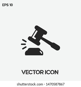 Auction, law, bid vector icon illustration. Premium quality.