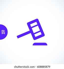 Auction law line vector icon