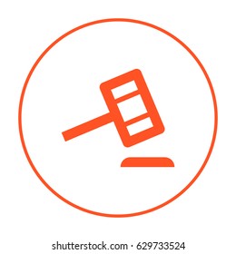 Auction law line vector icon