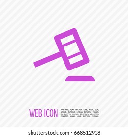 Auction law line vector icon
