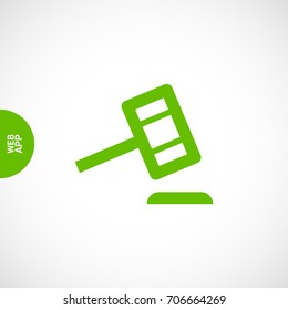Auction law line vector icon