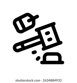 auction line icon. Clean and minimalist vector icon for websites, mobile apps, presentations, and logos. Fully scalable and customizable for any project.