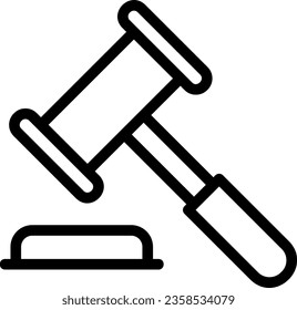 auction line icon illustration vector