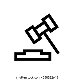Auction line icon. Pixel perfect fully editable vector icon suitable for websites, info graphics and print media.