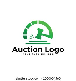 auction logo vector design template