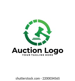 auction logo vector design template