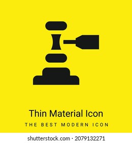 Auction minimal bright yellow material icon