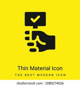 Auction minimal bright yellow material icon