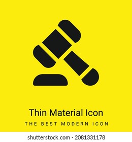 Auction minimal bright yellow material icon