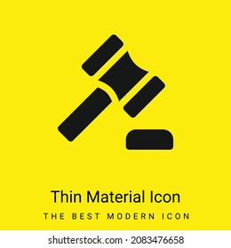 Icono mínimo de material amarillo brillante para subastas