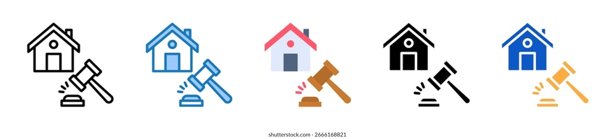 Auction multiple style icons set design vector illustration.