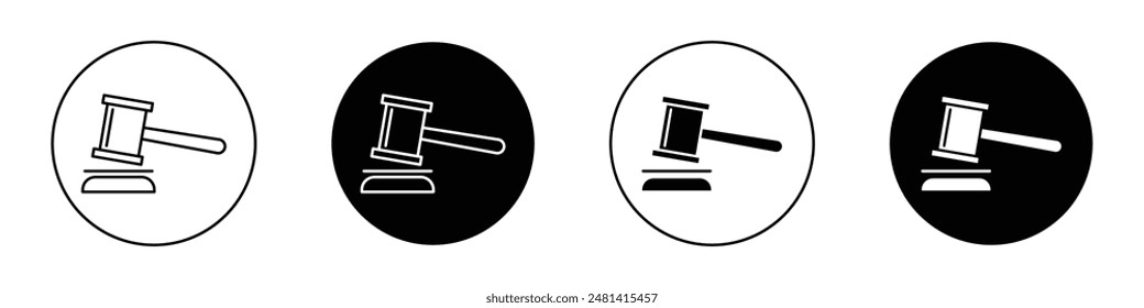 Auction outlined icon vector collection.