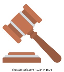 An auction paddle and gavel flat design vector 