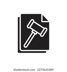 Auction Paper Filled Icon Vector Illustration