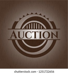 Auction realistic wood emblem