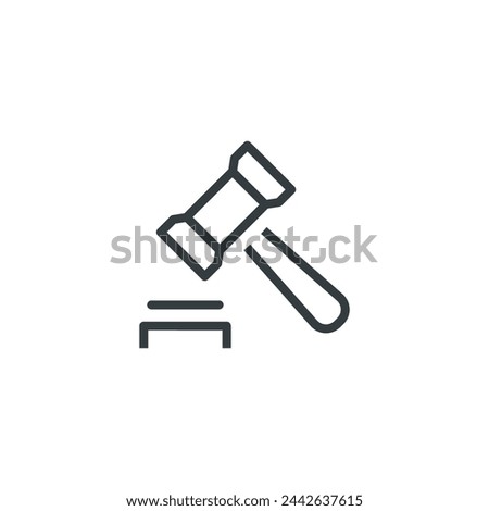Auction sale auctioneer icon, vector illustration