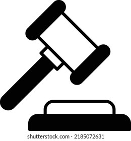 Auction Sign, Gavel Stock illustration, Power of Law and Order Concept, Lawyer and Legal system Symbol , Judge Hammer Vector Icon Design, 