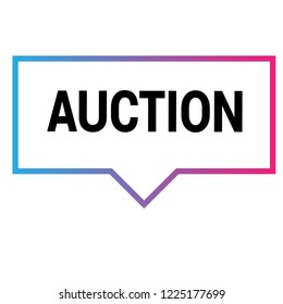 auction sign,label. auction speech bubble. auction  tag sign,banner