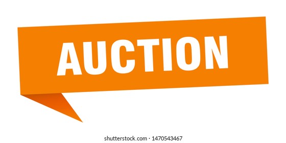 auction speech bubble. auction sign. auction banner