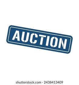 Auction Stamp, Auction Grunge Square Sign