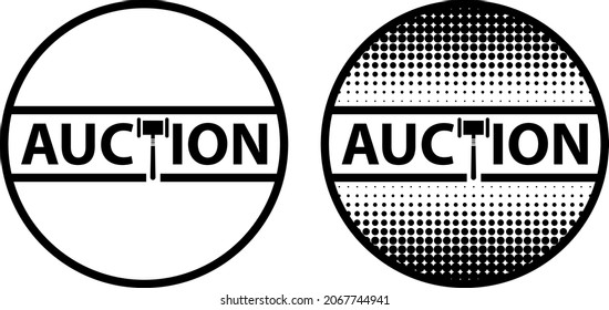 Auction Stamp Icon Vector Illustration