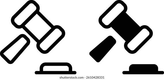 Auction Symbol glyph icon. Vector graphic