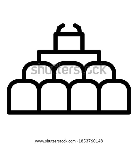 Auction tender icon. Outline auction tender vector icon for web design isolated on white background
