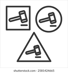 Auction Types Icon Vector Illustration Outline