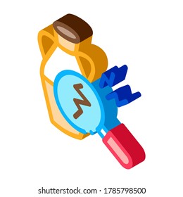 auction vase crack detection icon vector. isometric auction vase crack detection sign. color isolated symbol illustration