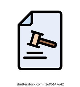 icono de color plano vectorial de subasta 