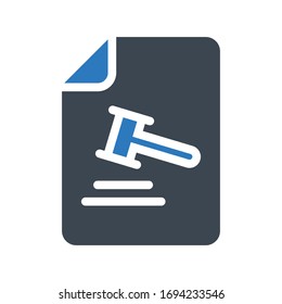 icono de color de glifo vectorial de subasta 