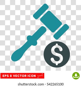 Auction vector icon. Image style is a flat soft blue pictograph symbol.