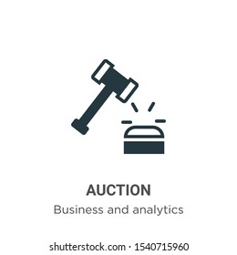 Auction vector icon on white background. Flat vector auction icon symbol sign from modern business and analytics collection for mobile concept and web apps design.