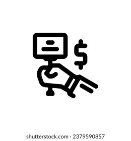 icono del vector de subasta. estilo de contorno de iconos de bienes raíces. uso perfecto para logotipo, presentación, sitio web y más. estilo de línea de diseño de iconos simple