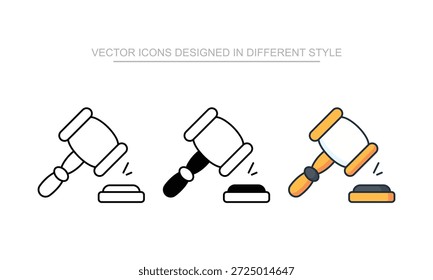 Icono de Vector de subasta stock aislado en hoja blanca