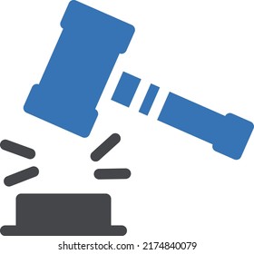 Ilustración del vector de subasta en un fondo transparente.Símbolos de calidad premium.Icono vector glifos para el diseño de concepto y gráfico.