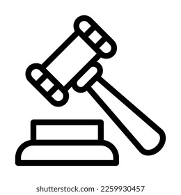 Diseño de icono de línea del vector de subasta