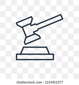 Auction vector outline icon isolated on transparent background, high quality linear Auction transparency concept can be used web and mobile