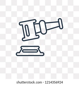 Auction vector outline icon isolated on transparent background, high quality linear Auction transparency concept can be used web and mobile