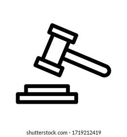 auction vector thin line icon 