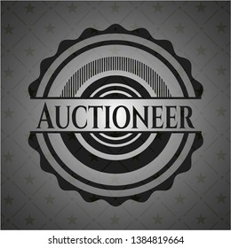 Auctioneer dark emblem. Vector Illustration. Detailed.