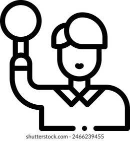 auctioneer icon. Thin Linear Style Design Isolated On White Background