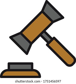 auction,hammer icon vector illustration flat